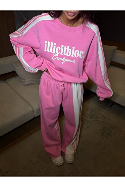 TAYT VEGAS Printed Striped Track Suit Set