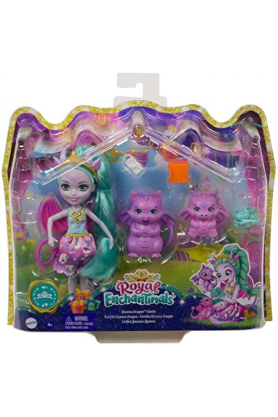 mattel Ενταντιμάλς Ρόγιαλς - Κούκλα και Οικογένεια Δράκων GYJ09