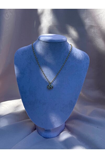 Merishe Jewerly Zircon Single Stone Necklace Stainless Steel