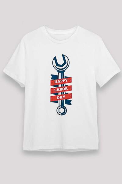 Darkhane 1 May Unisex Printed White T-Shirt - Tshirt