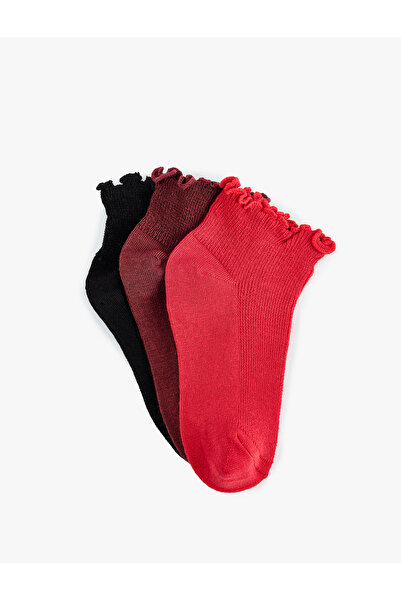 Koton 3-Piece Cotton Socks Set with Ruffle Detail