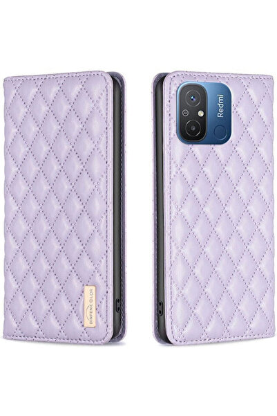 sscase Puff Rhombus Θήκη Βιβλίο Μωβ Xiaomi Redmi 12C