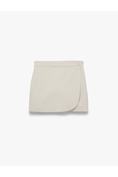 Koton Regular Waist Buttoned Layered Mini Skirt