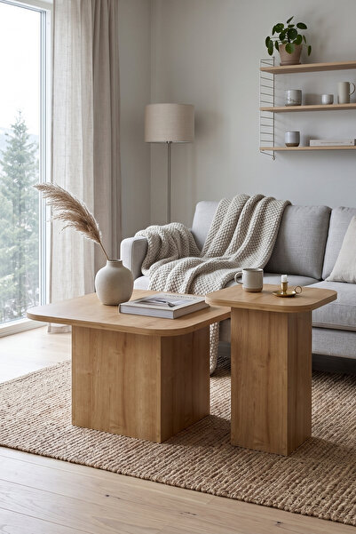 Skandi homeworks OVI 2’li Orta Sehpa – Modern İkili Salon ve Oturma Odası Sehpası