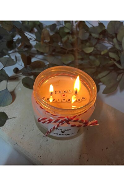 Mum Gizli Mesajlı Kokulu Mum – Kişiye Özel Sürpriz Hediye Mum