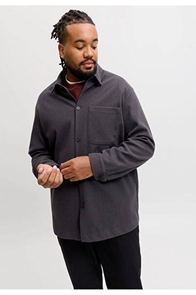 Jack & Jones Jack&Jones Men's Oversized Shirt Jacket Classic Lapel Pocket But...