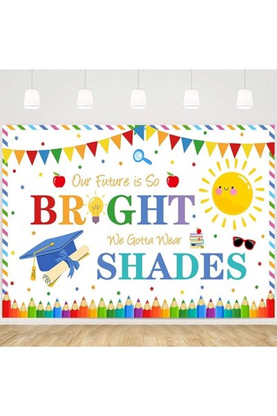 TERRIFI Preschool Graduation Backdrop, Preschool Graduation Backdrop Bright F...
