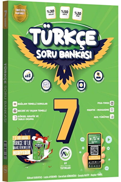 Av Akıllı Versiyon Yayınları Av Yayınları 7. Sınıf Türkçe Soru Bankası 2027