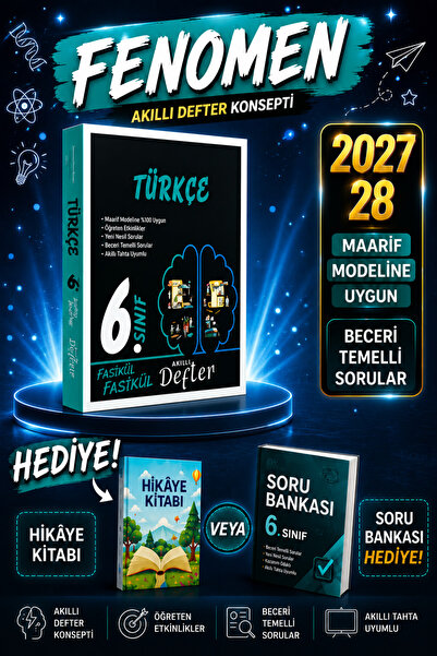 Fenomen Yayıncılık Ders arkadaşım 6 sınıf Türkçe fasikül fasikül akıllı defter