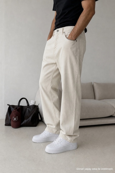 Livio Ferri Wuhan %100 Pamuk Baggy Erkek Jean