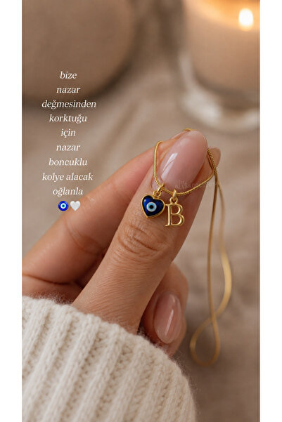 Alis Accessory Harfli nazar boncuklu kolye