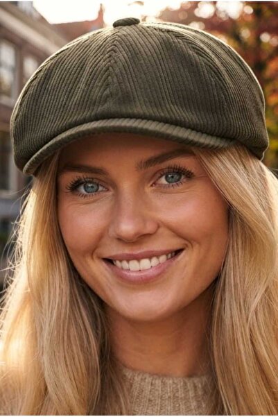 Mood Agenda Women's Corduroy Cap with Elastic Back