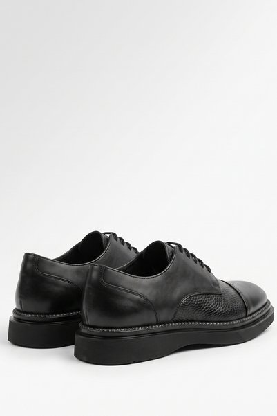 LUSIVE 100% Genuine Leather Black Casual Comfortable Classic Men's Shoes Luass30Al0053