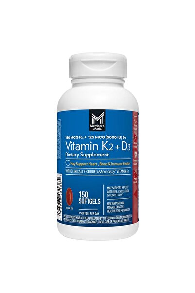Members Mark Supliment alimentar, Member's Mark, Vitamina K2 + D3, 180 mcg K2...