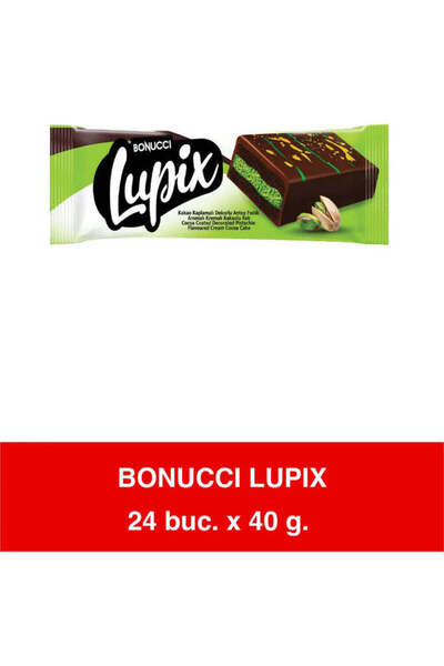 Bonucci Prăjitură Lupix cu fistic 40 g x 24 bucăți