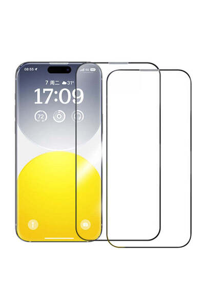Baseus Folie de protecție din sticlă securizată compatibilă cu iPhone 15 Plus...