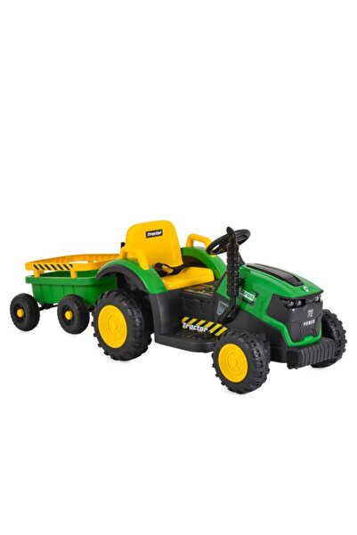 Moni Tractor Electric Terron Green, 12V 7Ah, Remorcă, Telecomandă, 3 Viteze, ...