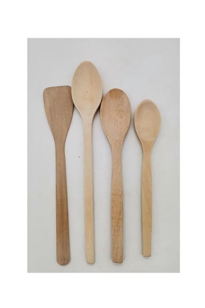 Ethab Ticaret Glb-Stl41414 Kitchen Wooden Spoon Set 4-Piece Balsa Ks-04