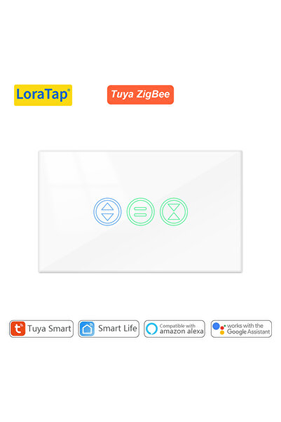 Choice US White LoraTap Tuya Smart Life ZigBee US Roller Shutter Curtain Swit...