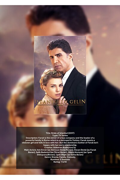 OEM Poster Infografic Mireasa din Istanbul, Serial Turcesc de Succes, Carton ...