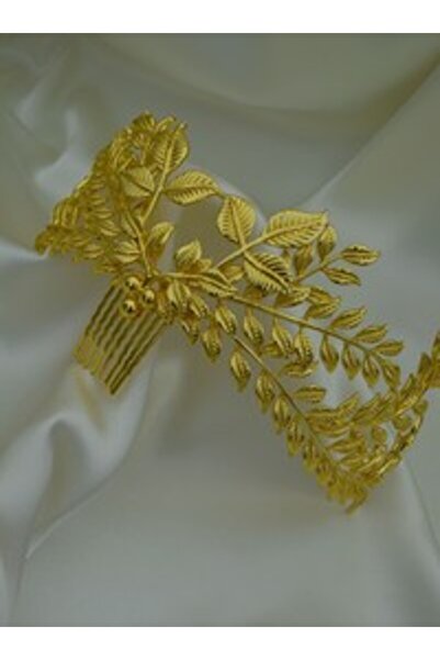 Stoneage Wedding engagement henna bride crown - gold color -