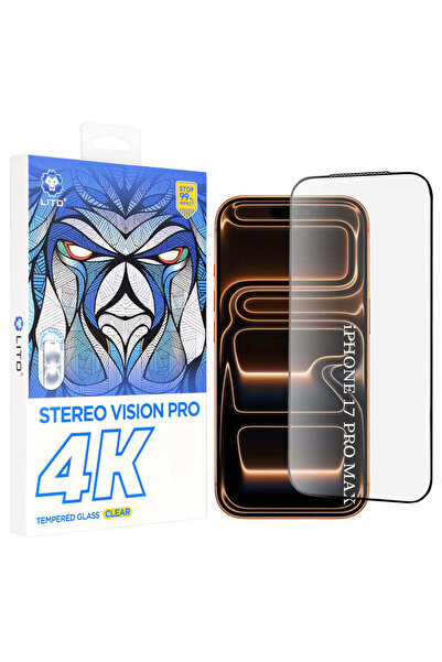 Lito Folie de protecție pentru iPhone 17 Pro Max, D+ Max 4K - negru