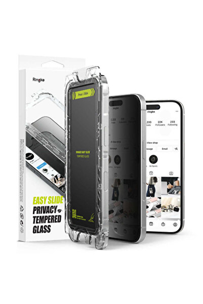 Ringke Защитно фолио за iPhone 15 Plus, Закалено стъкло Easy Slide (2 броя) -...