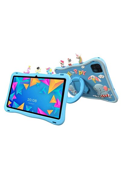 OTEETO TAB 10 Kids Tablet/10.1 Inch IPS/Octa Core 1.8 GHz Processor/6GB RAM + 128GB ROM/5MP Front + 8 MP Rear Camera/Single SIM 4G Network/8000 mAh/Android 13/Includes Sticker, Little Doll 5 pcs - Blu