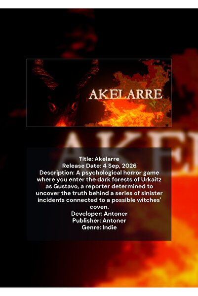 OEM Αφίσα Ινφογραφικού Σχεδίου Akelerre, Λαϊκή Τέχνη και Παράδοση, Χαρτόνι Υψ...