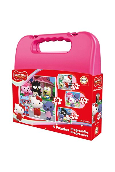 EDUCA Προοδευτικά Παζλ Hello Kitty Σούπερ Στυλ 12+16+20+25 Θήκη 020.511