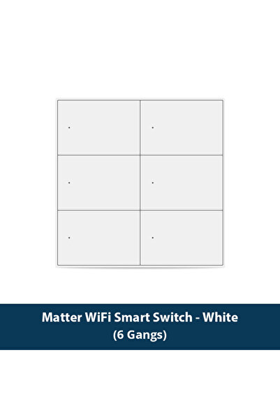 Choice White 6-Gang Zemismart Matter WiFi 1 2 3 4 6 Gangs Smart Wall Light Sw...