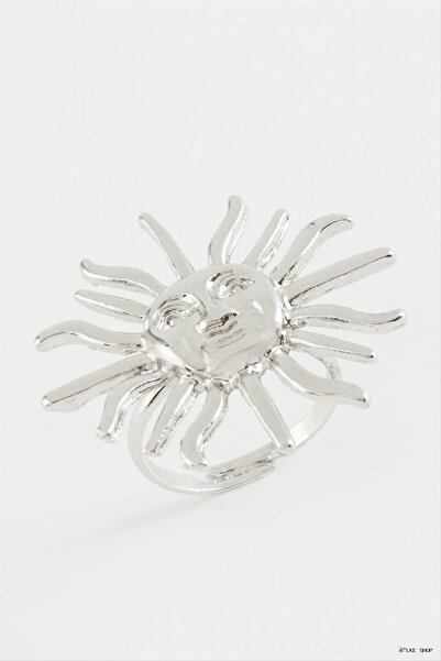 ZERO LAND Ilkestor Sun Metal Ring (203236) Silver Color