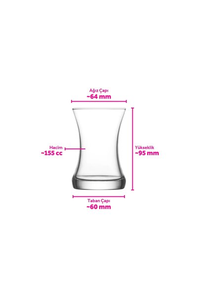 Altijara Set of 6 Glass Tea Cups
