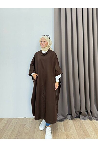 Esra Butik78 🌸 Nil Kumaş 4 Renk Şık Panço | Siyah, Kahverengi, Taş, Lacivert...