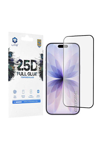Lito Folie de protecție pentru iPhone 16 Pro, Sticlă 2.5D FullGlue - negru