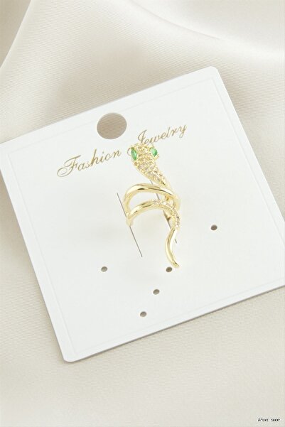 ZERO LAND Ilkestor Snake Zircon Stone Luxury Steel Cartilage (200332) Earring...