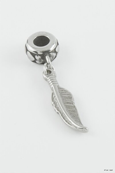ZERO LAND Ilkestor Leaf Steel Pendant 3.5 cm (210303) Silver Color