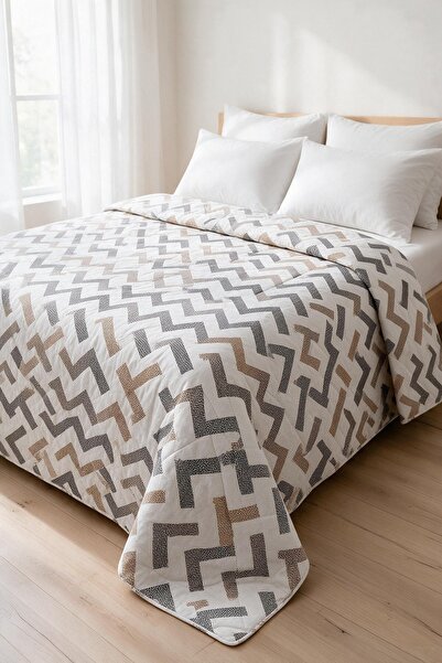 Binna Soft Kapitone Çok Amaçlı Çift Kişilik Yatak Örtüsü 200x220 cm