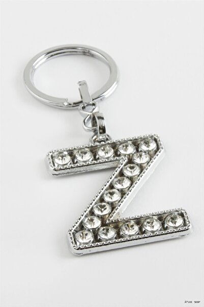 ZERO LAND Ilkestor Silver Color Stone Letter (210025) Keychain Z