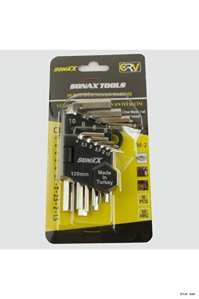 ZERO LAND Ilkestor 10 Pieces Allen Key Set (211047) Silver Color