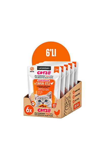 Tavuk Etli Yetişkin Kedi Yaş Maması 85 g – 6'lı Paket