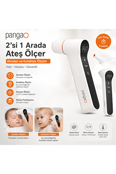 PANGAO 2’si 1 Arada Alından Kulaktan Ölçüm Yapan Dijital Ateş Ölçer
