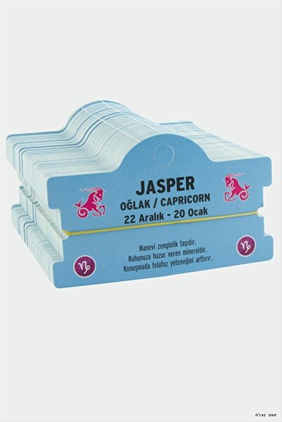 ZERO LAND Ilkestor Jasper & Capricorn Zodiac Bracelet (210534) Card Blue