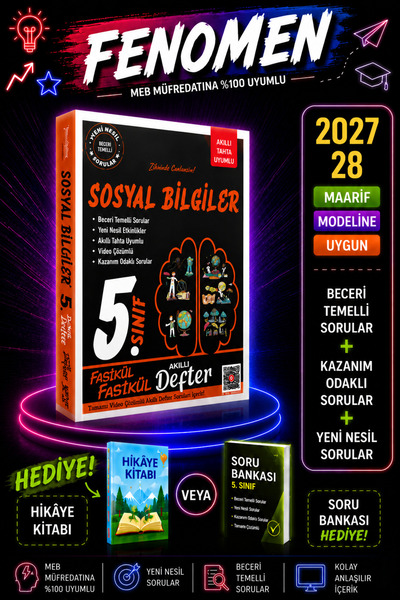 Fenomen Yayıncılık Yargı Ders arkadaşım 5 sınıf sosyal bilgiler fasikül fasik...