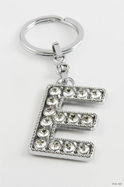 ZERO LAND Ilkestor Silver Color Stone (210022) Letter Keychain