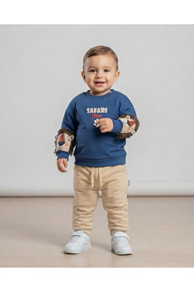 Ege Bebek Baby Boy Sleeves with Lion Detail, 6-9-12-18-24 Months, 2-Piece Sty...