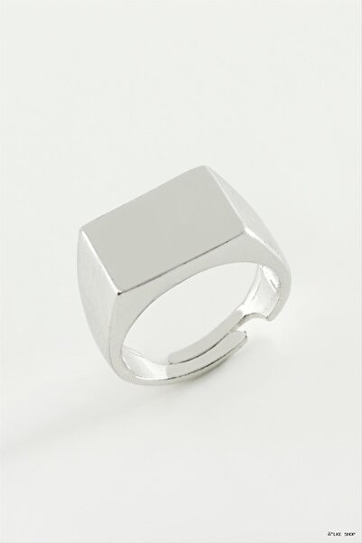 ZERO LAND Ilkestor Name Engravable Metal Ring (230151) Silver Color