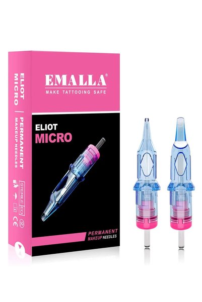 Tattoo EMALLA 1001 RLLT 0,30 mm Micro PMU Kartuş İğnesi | 20 Adet Kutu | Steril Kalıcı Makyaj İğnesi