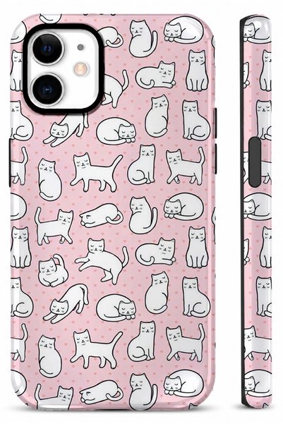 EDELFU iPhone 11 Compatible - Lots of Cats Double Layer Cover, Glossy Surface...