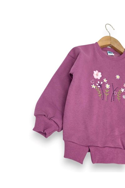Egelite Baby Girl Winter 3-Yarn Threaded Floral Embroidered Stylish Baby Set for 9-12-18-24-36 Months